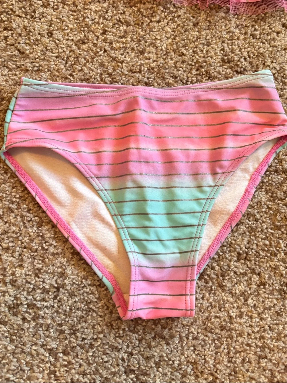 Girls Unicorn 2-Piece Swimsuit Tankini – Size 6X (Worn once)